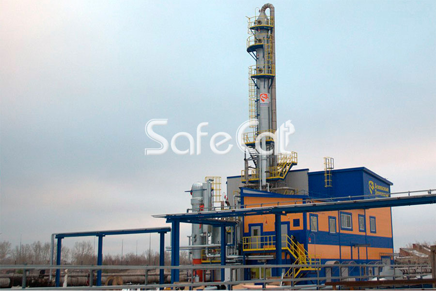 Process emissions purification for chemical plant