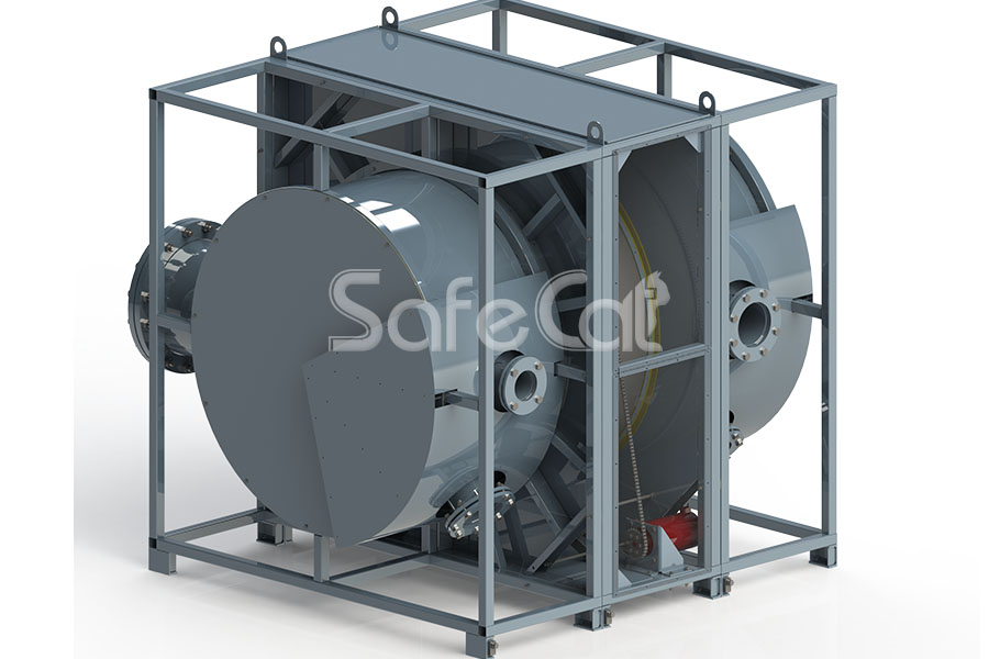 Rotary concentrator of catalytic treatment plant SC