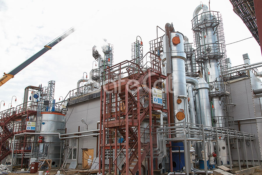 Waste gases catalytic treatment process line
