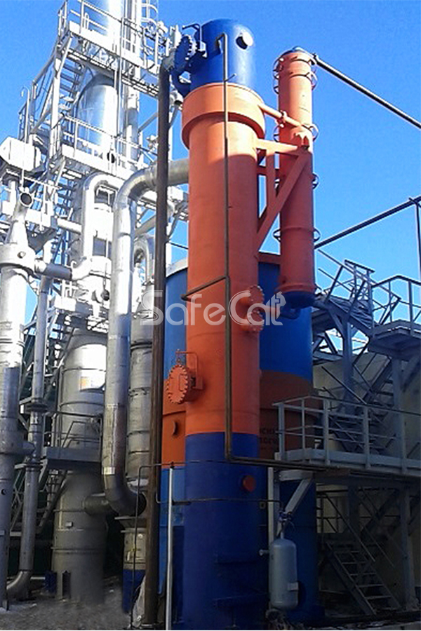 Flue gas catalytic afterburner
